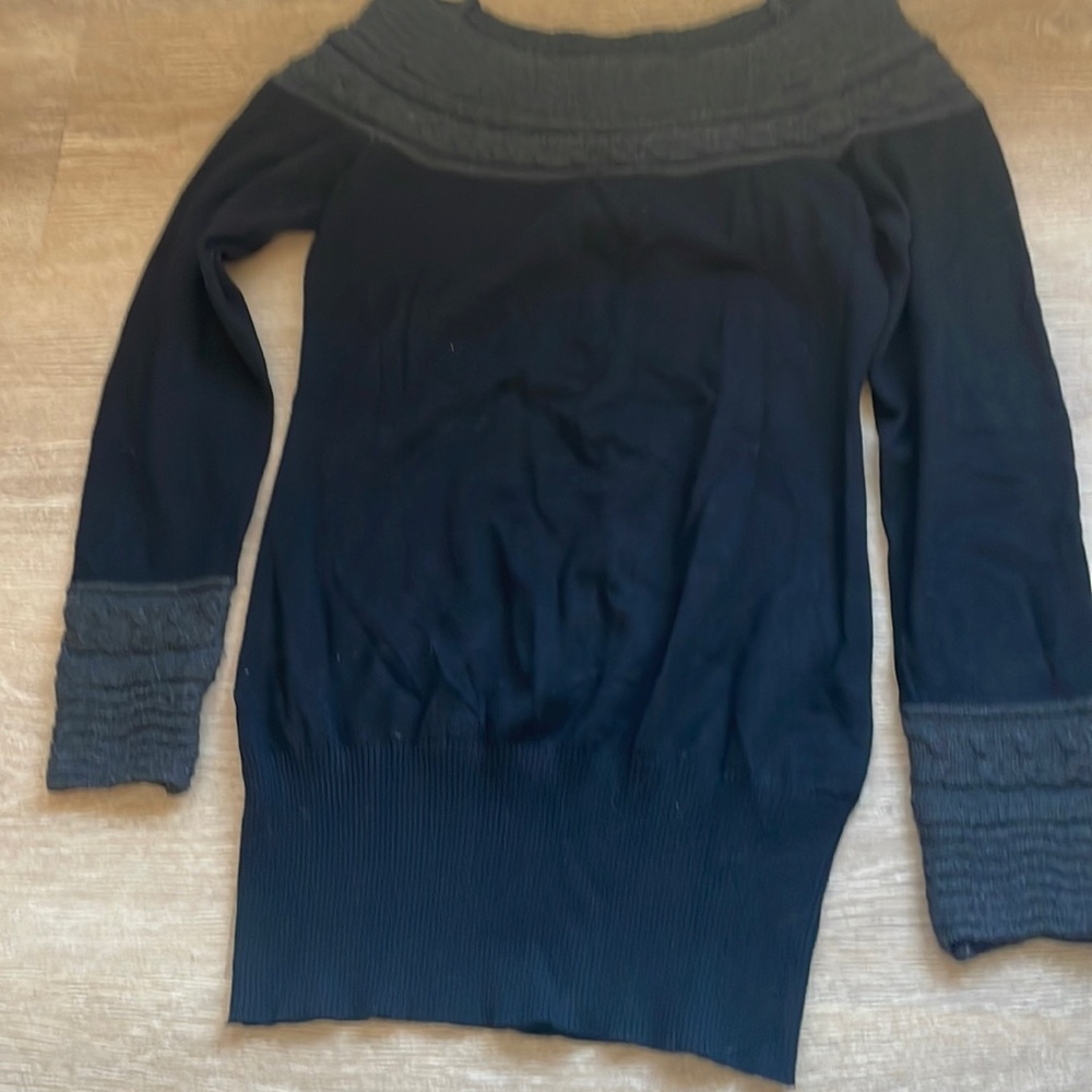 Black off shoulder sweater